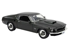 1969 FORD MUSTANG BOSS 429 BLACK JADE 1/18 DIECAST MODEL CAR BY ACME A1801888