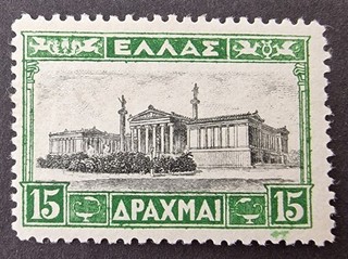 Greece 1927 35 SG422 15d Black & Yellow Green Mint Cat £130