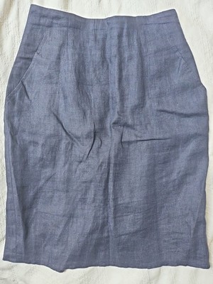 Leinenrock Dunkelblau