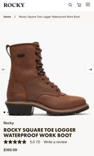 ROCKY SQUARE TOE LOGGER WATERPROOF WORK BOOTS RKK0276 - Sealed box