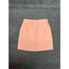 Gilli Pink Scallop Mini Skirt Coquette Button Front Whimsy Chic OS6627 L