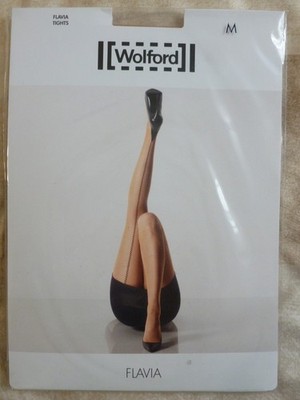 WOLFORD   FLAVIA Tights Strumpfhose  Größe: M 40/42 Farbe: sahara/black