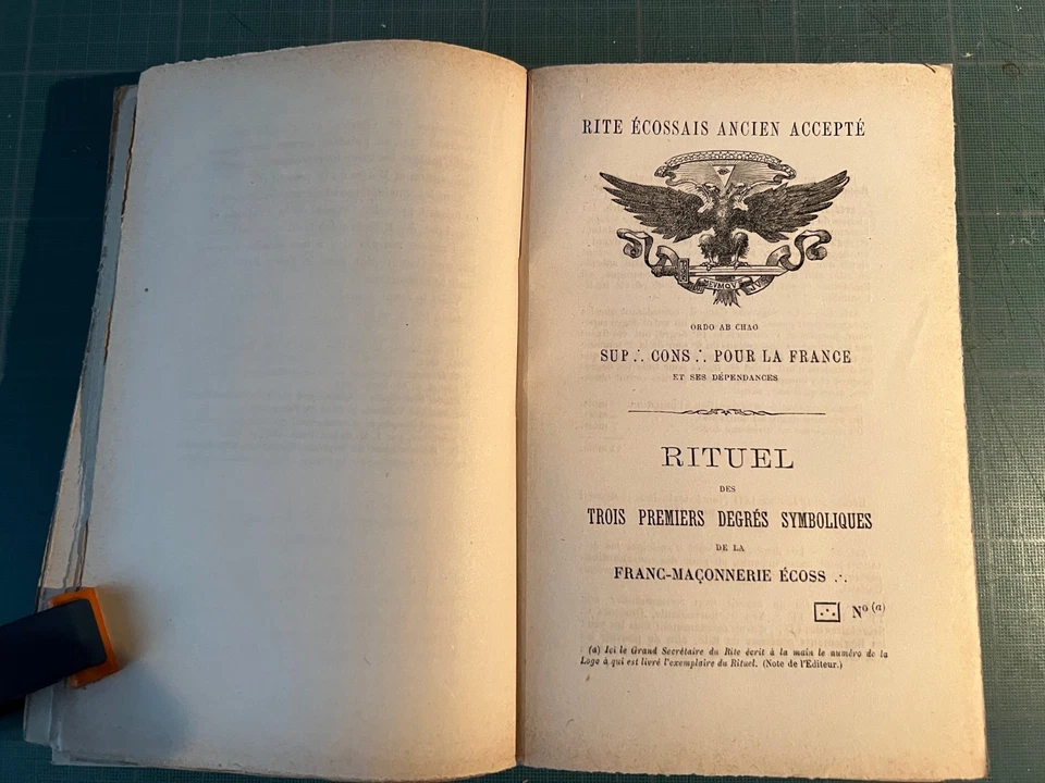 Rosen Cours de Maçonnerie Pratique 1885 Tome I. 1 à 32 grades du REAA Rarissime - Photo 4/4