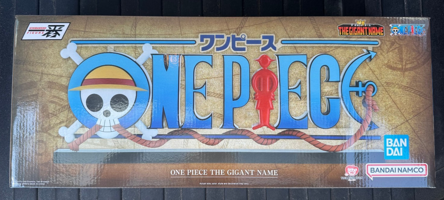 Letrero de una pieza Ichibansho nombre gigante recuerdos dramáticos logotipo figura Bandai NUEVO