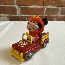 Vintage Mickey Mouse Fire Truck Walt Disney Tomy Die Cast Made in Japan