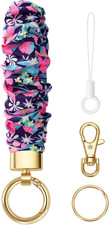 Stretchy Wristlet Keychain,Cute Key Chain for Car Keys,Scrunchie Key Ring Bracel