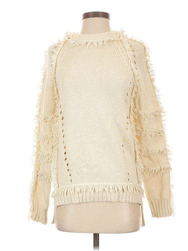 Belstaff, Belstaff Women Ivory Wool Pullover Sweater XS