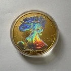2003 U.S. American Eagle $1 Silver 1 Oz .999 Silver Hologram gold Colorized Coin