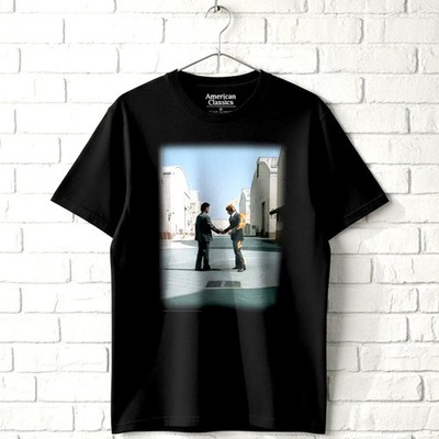 Pink Floyd Wish You Were Here Album Cover Art Fire Handshake Men's T Shirt Music
