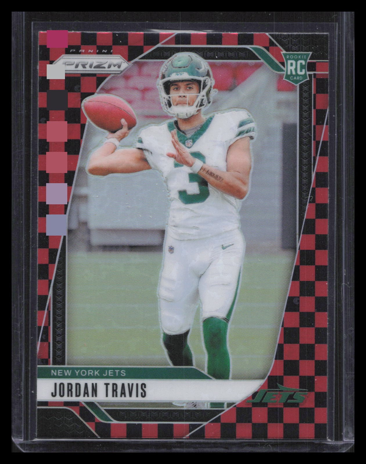 2024 Panini Prizm #359 Jordan Travis Black and Red Checker