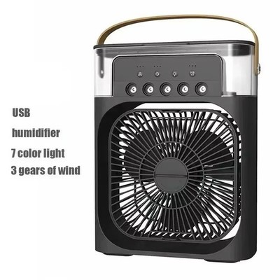 Portable 3-in-1 Fan Air Conditioner Household Small Air Cooler LED Night Lights