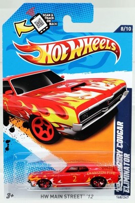 Hot Wheels 1969 Mercury Cougar Eliminator HW Main Street 2012 - V5472 ERROR 1:64