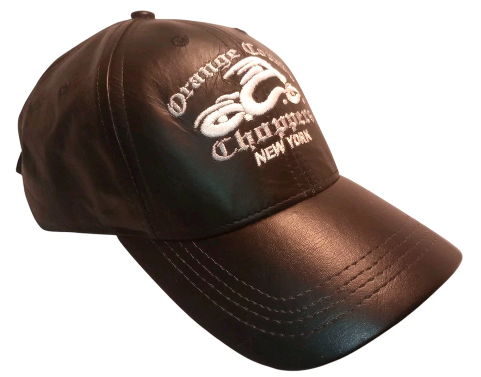 Orange County Choppers 纽约真皮帽子可调节摩托车 — 第 2/4 张图片