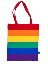  Rainbow Tote Shopping Bag - Pride flag. Cotton. New with imperfections. 