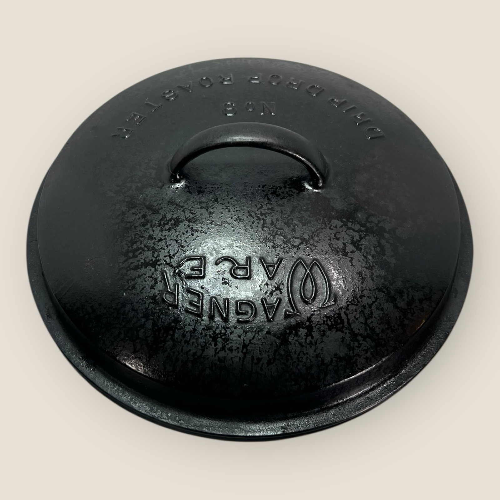 Vintage Wagner Ware Sidney Drip Drop Roaster No. 9 round Cast Iron #1269c