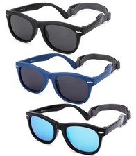 Flexible Polarized Baby Sunglasses with Strap Age 0-24 Months