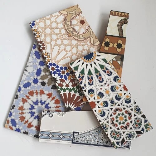 MARKENLOS 2 kg gemusterte Fliesen Scherben zum Basteln - DiY Mosaik - Fliese Kachel Bruch