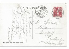 Schweiz, frankierte Ansichtskarte 1909