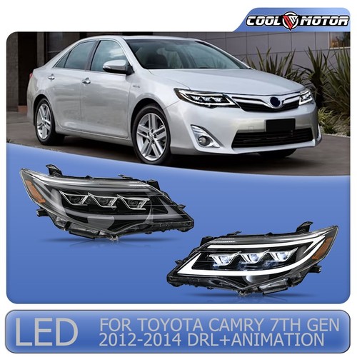 Full LED Headlights For Toyota Camry 2012 2013 2014 Head Lamps Assembly Pair - Imagen 1 de 18