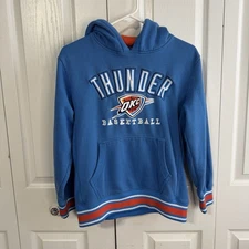 UNK NBA Oklahoma City OKC Thunder Embroidered Hoodie Youth Size Large Basketball