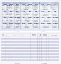 20 PCS Check Registers for Personal Checkbook, Easy to Read Checkbook Register