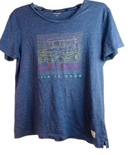 Life Is Good Blue Puff Designed Jeep W Logo Size M Tshirt