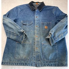 Big Ben Denim Wrangler Vintage Blanket Lined Chore Coat Jacket Men s 50 Tall XLT