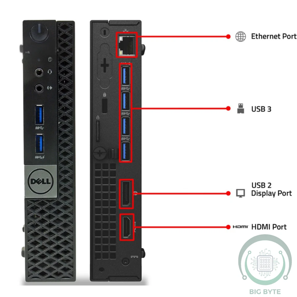 Computadora de escritorio Dell Micro PC i5, hasta 32 GB RAM SSD 2 TB, Windows 10/11, WiFi Foto 4 de 4
