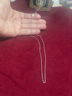 Très Belle Fine Chaîne En Argent Massif 46Cm