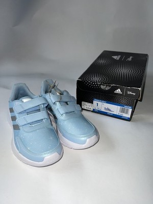 Adidas Disney Tensaur Run C Lt Blue Girl's Size 1 Sneakers Cinderella NEW in BOX