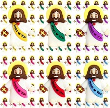 100 Pack Little Jesus Figures Loves You Tiny Mini Jesus Figurines In Bulk New..
