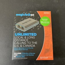Magic Jack Go 2017 VOIP Phone Adapter Portable Home and On-The-Go Digital Phone