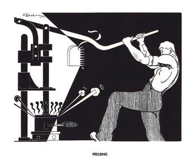 Glasscraft Galaxy - 1937 glass manufacturing - Art Deco illustrations