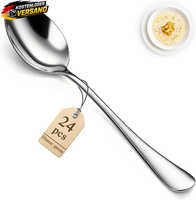 Berglander EsslöFfel-Set 24Er, 18,7Cm Edelstahl LöFfel, Silber Besteck SuppenlöF