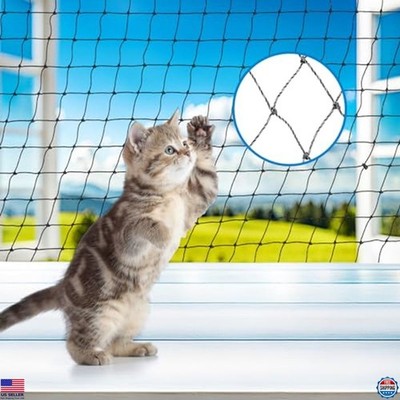 Premium Steel Cat Netting for Balconies - 10ft x 26ft Reinforced Pet Barrier