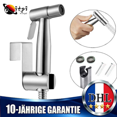 Bidet Edelstahl Handbrause Edelstahldusche Baby Stoffwindelsprüh Wandhalterung 