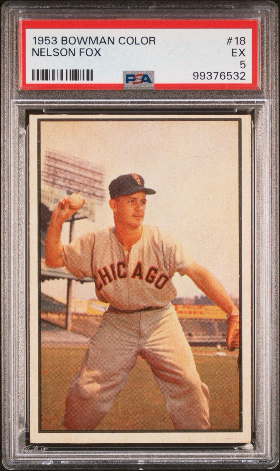 1953 Bowman Color - Nellie Fox #18 - PSA 5 - Nice Card!