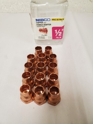 *LOT OF 14* NIBCO MPP603 1/2 in. x 1/2 in. Wrot Copper Cup x FIP Adapter