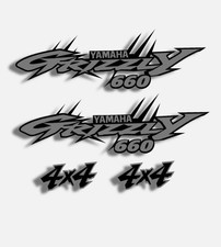 Yamaha Grizzly 4x4 660 Edition ATV Tank Decal Sticker kit Custom Silver