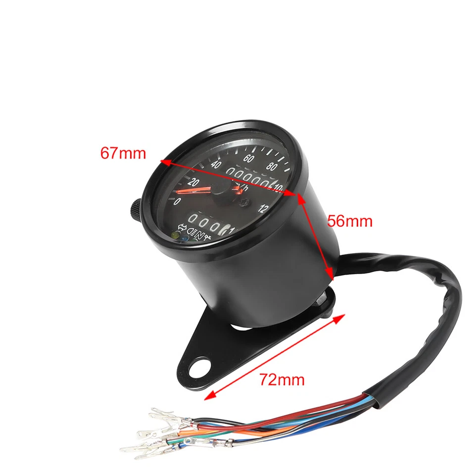 1PC Dual Odometer/Speedometer/KMH Gauge/Waterproof For/12V Motorcycle Dirt Bike - Image 3 of 4