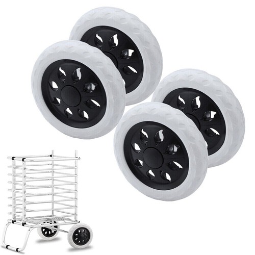 1/2/4x Bag Cart Replacement Wheels 16cm Shopping Cart Wheels Hand Pulled Wheels - Afbeelding 1 van 20