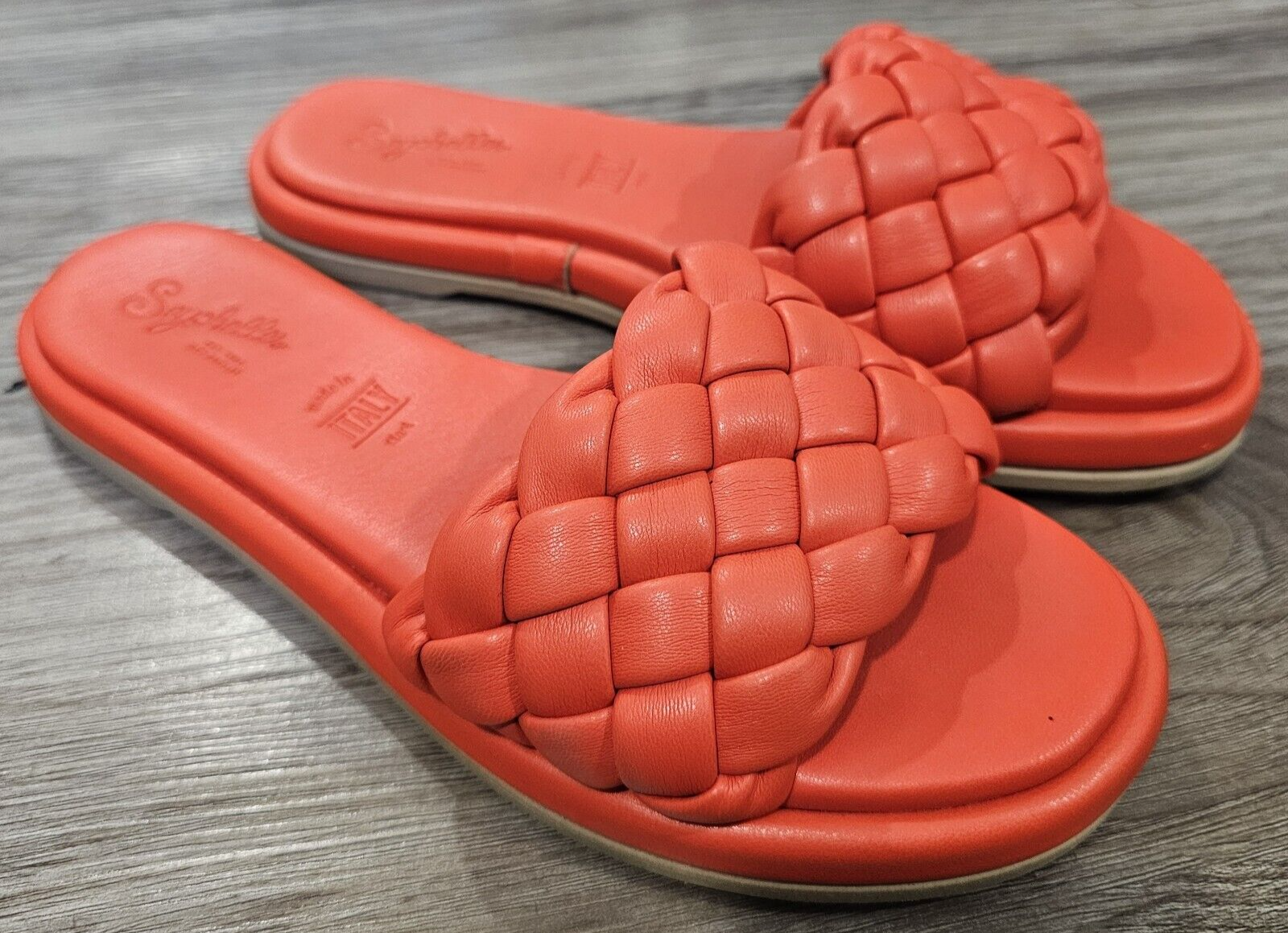 APL Sandali da donna Seychelles Bellissima rosa tessuto sgonfiato slip on slide 6 5 arancioni