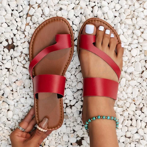 Sommer Damen Slingback Strand flache Sandalen Damen leichte Slipper Hausschuhe - Bild 7 von 35