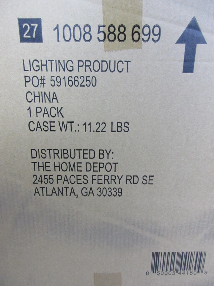 Hampton Bay Ivydale синяя керамика 22,5 дюйма Настольная лампа для помещений с белым тканевым абажуром - Изображение 3 из 4