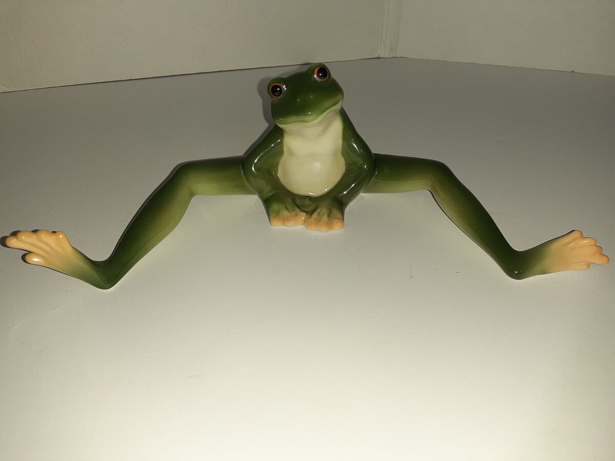 Franz Porcelain Amphibia Long Legged Frog Figurine Hand