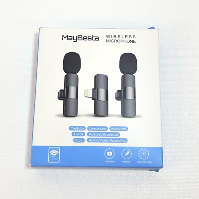 MAYBESTA Professional Wireless Lavalier Lapel Microphone for iPhone/iPad