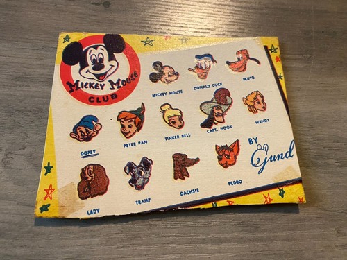 VINTAGE  MICKEY MOUSE CLUB Box Cutout Gund Advertisement