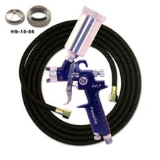 HVLP Spray Gun .8mm w/ Stipple cap & Hose - Great For Cerakote & Duracoat (NEW)