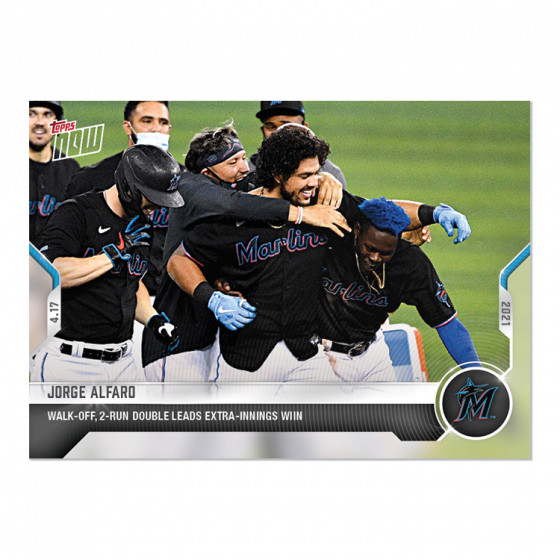 JORGE ALFARO 2021 TOPPS NOW #93 MIAMI MARLINS SSP