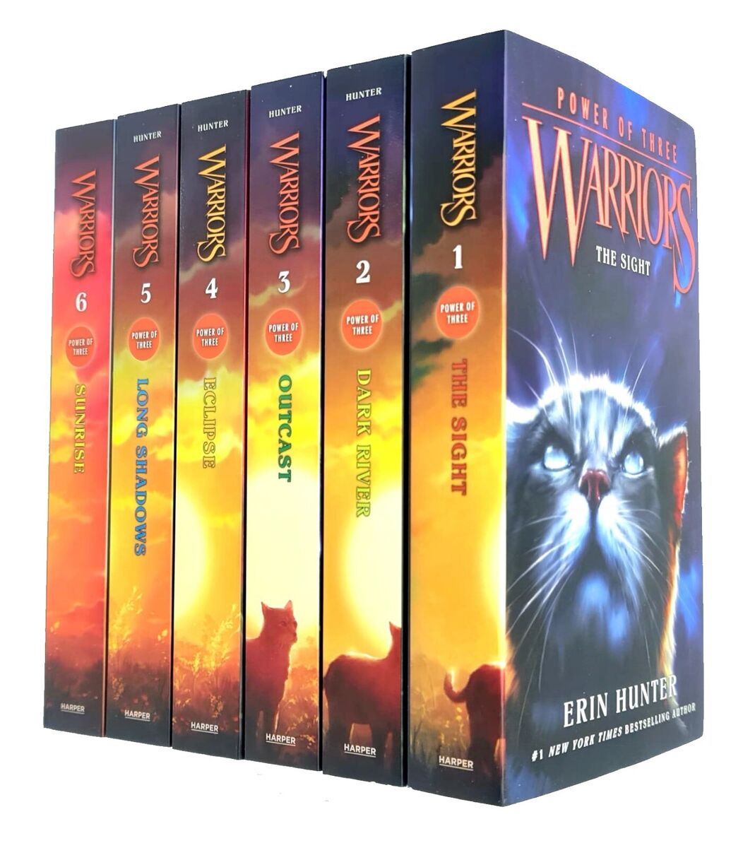 Warrior Cats: Series 3 The Power of Three by Erin Hunter 6 Books